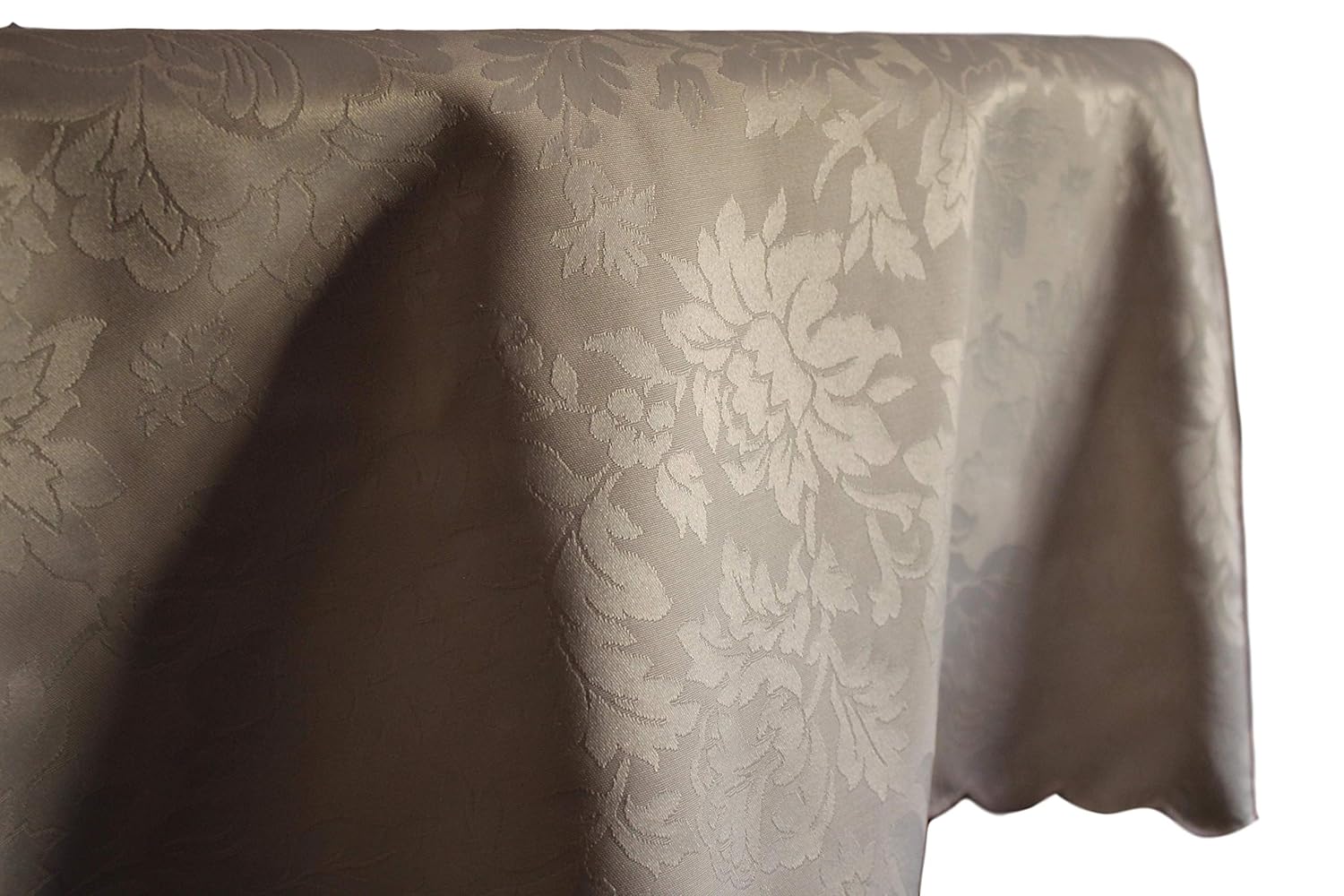 Tovaglia ovale, 160 x 220 cm, struttura damascata con cerchi, non necessita di stiratura, antimacchia, #1316 (rosa anticato