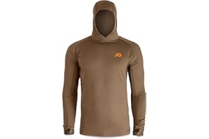 First Lite Men’s Wick Hoody - Merino Wool Ultralight Camo Hunting Base Layer, Quick Dry, UV Protection Hunting Clothing