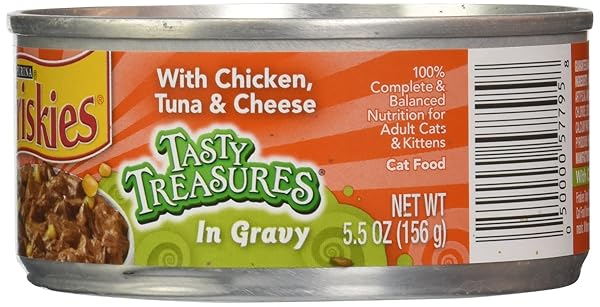 FRISKIES CANNED TASTY TREASURES CAT FOOD, CHICKEN & TUNA, 5.5 OZ, 1 PACK