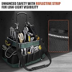 Open Top Tool Bag 15 Inch, Electrician Tool Bag