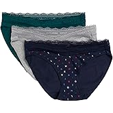 Tommy Hilfiger womens Cotton Lace Bikini Underwear 3-pack
