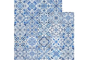 Peel and Stick Tile Stickers, Peel and Stick Tile Stickers – Portuguese Style Adhesive Tiles 24 Pieces | Waterproof Tile Stic