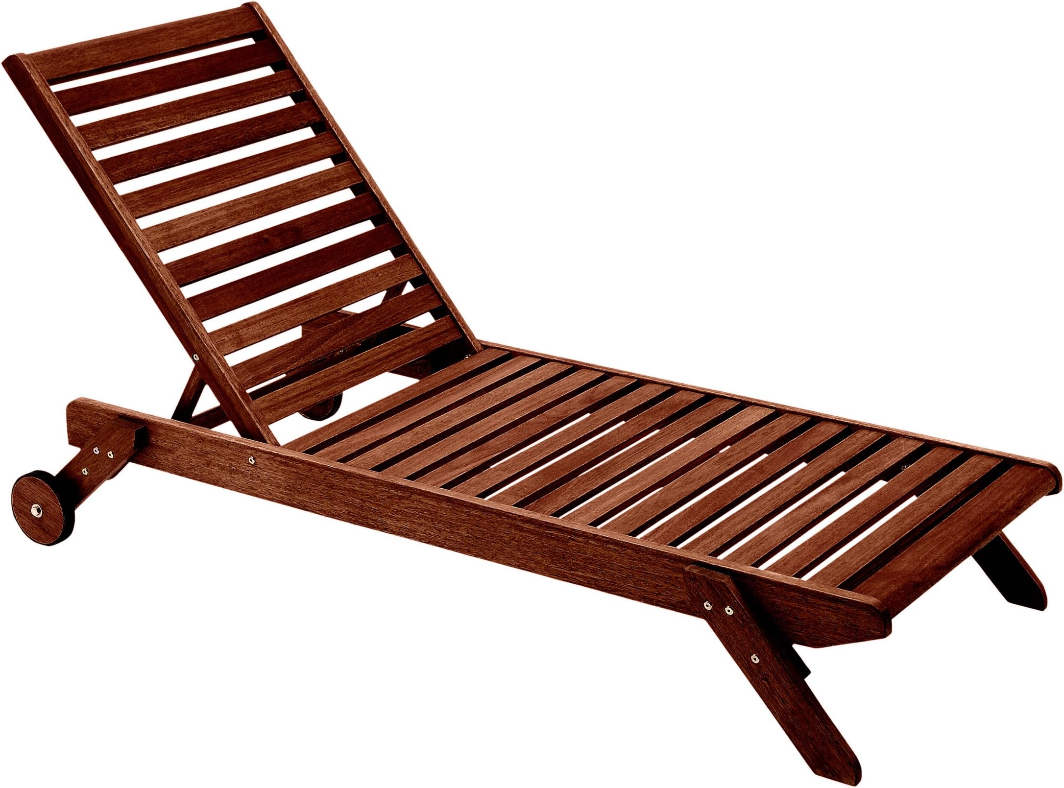 Butzke Mestra Eucalyptus Wood Chaise, Brown