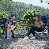 EVER ADVANCED Folding Camping Chair 160kg High Back Cup Holder Side Pockets view 7