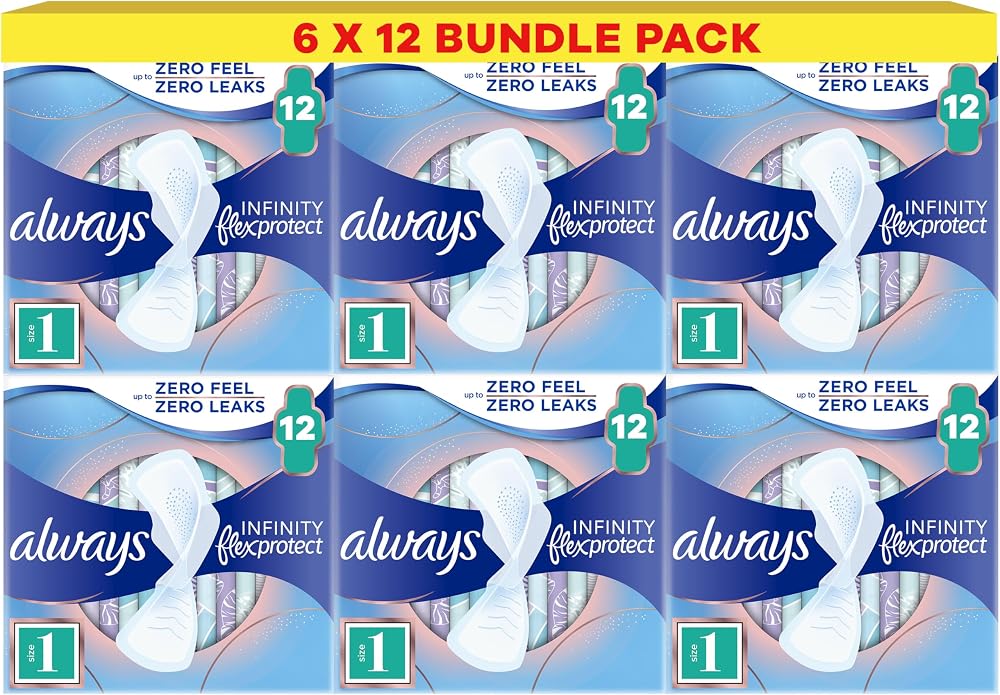 Always FlexProtect Sanitary Towels Normal Size 1 Wings Unscented 6x12