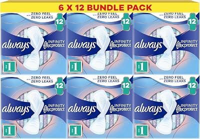 Always FlexProtect Sanitary Towels Normal Size 1 Wings Unscented 6x12