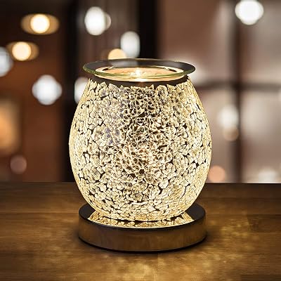 Natural Sources Stunning Electric Oil Burner Wax Warmer with LED Light UK Safety