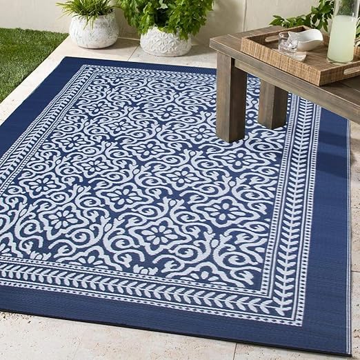 Santex TT004 Reversible Outdoor/Indoor Plastic Rug ，Easy to