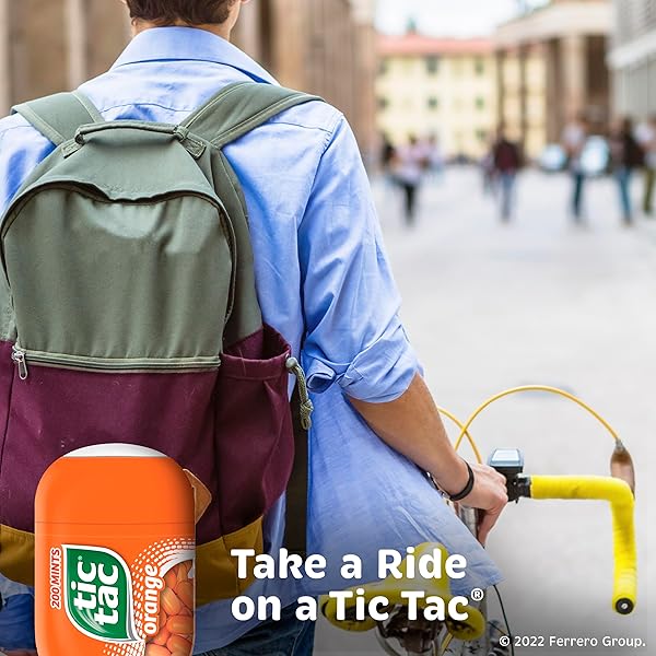 TIC TAC, ORANGE FLAVORED MINTS, 8 COUNT, ON-THE-GO REFRESHMENT, 3.4 OZ EACH