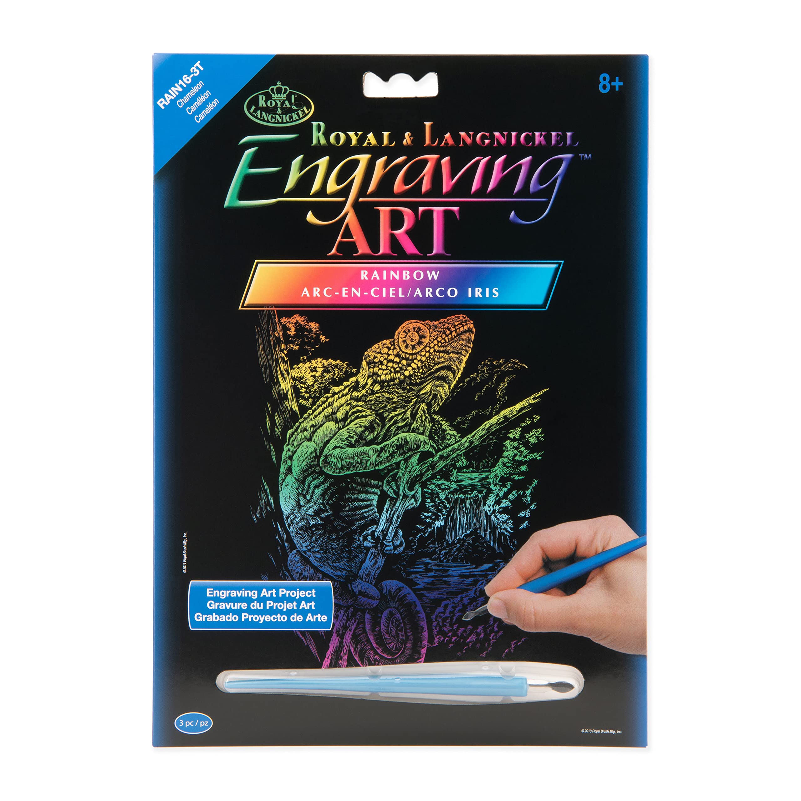 Royal & Langnickel Rainbow Engraving Art A4 Size Chameleon Designed Painting Set