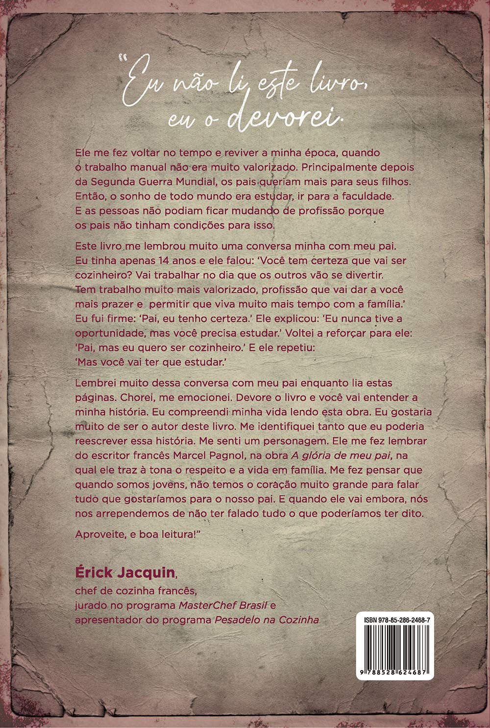 Livro 'O caderno de receitas do meu pai' por Jacky Durand