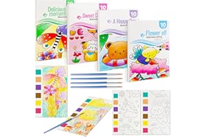FQKIOMY Paint with Water Books for Kids Ages 3-5,Water Coloring Book Mess Free Coloring for Toddlers 2-4,Creative Arts and Crafts & Airplane Travel Essentials Easter Gift for Boys Girls(4 PCS)