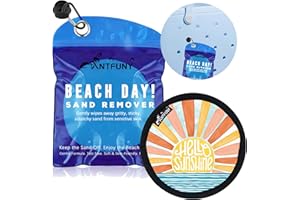 ANTFUNY Sand Remover for Beach Cleaner Eraser for Family Wipe Off Mitt Duster Brush Vacation Trip Hawaii Honeymoon Essential Gift Costa Rica Must Haves Resort Rio de Janeiro Punta Cana Beach Towel Sunshine