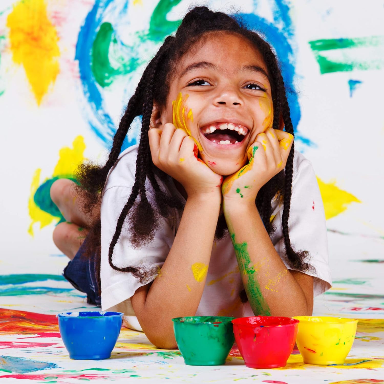 Zenacolor - Tempera Paint for Kids and Toddlers - Set of 40 x 60ml - Matte Color, Neon, Glitter, Fluorescent, Metallic Paints - Paper, Cardboard with Paint Brush, Hand, Finger Paints - Non Toxic: Home Improvement
