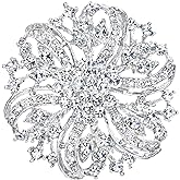 EVER FAITH Austrian Crystal Vintage Inspired Bridal Flower Brooch Corsage