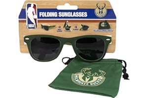 MACCABI ART Milwaukee Bucks Folding Sunglasses with Carrying Pouch