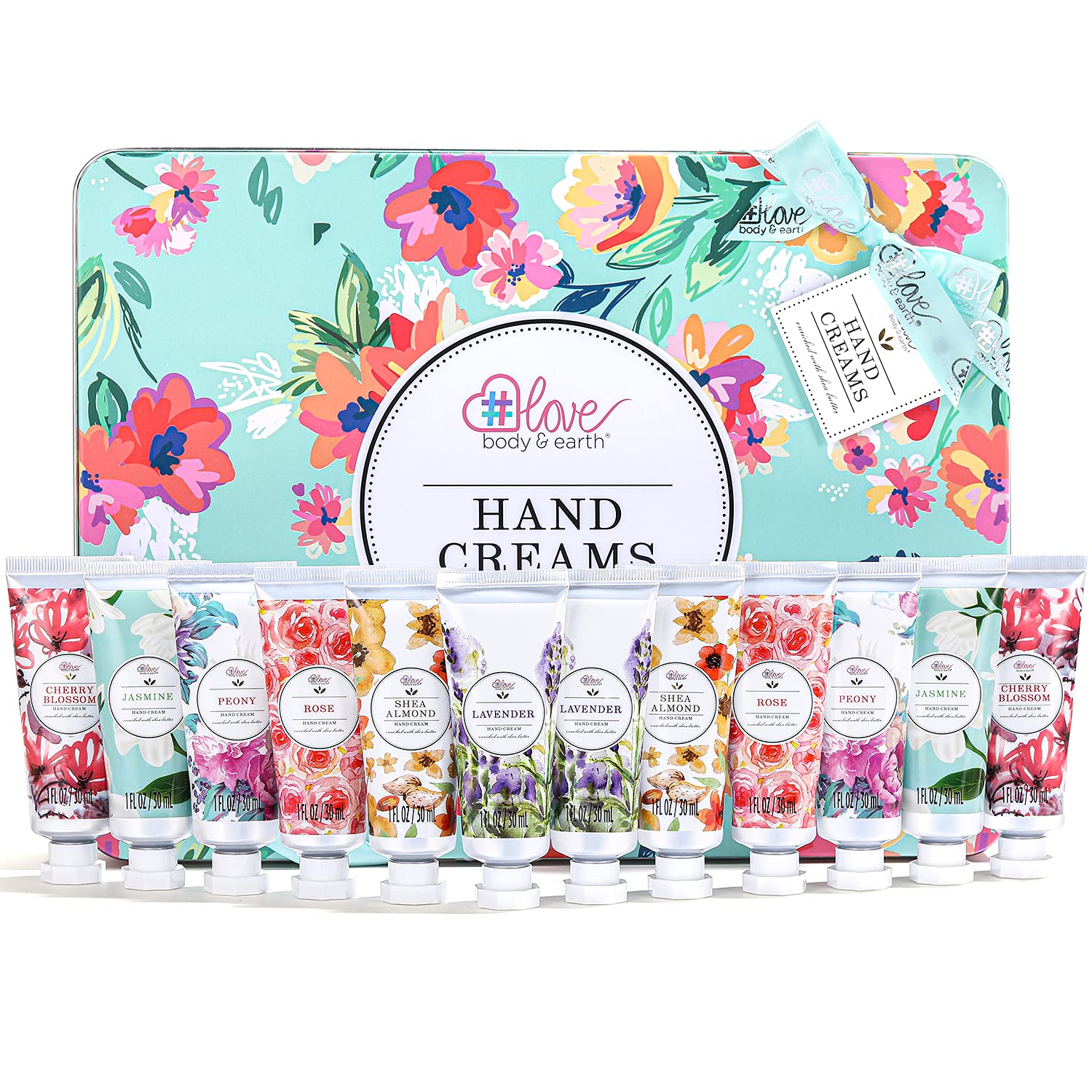 Hand Cream Gift Set - Pack of 12 Hand Cream Set Enriched with Shea Butter, Hand Lotion Gift Set For Women, 12 x 1.0 oz Travel Size Hand Cream, Birthday Gifts for Women Christmas gifts