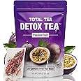 Total Tea SIimming Detox Tea Caffeine Free - 25 Day Detox - Herbal Tea with Chamomile, Hibiscus & Ginger Root for Colon Cleanse – Natural Passion Fruit Herbal Tea
