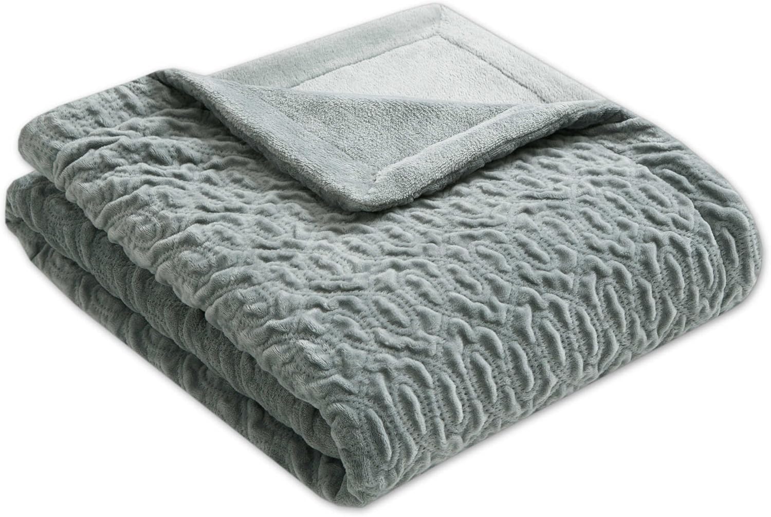 Regency Heights Quilted Velvet Throw Blanket in (SAGE) Home & Kitchen