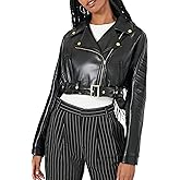 Forever 21 womens Cropped Faux Leather Moto Jacket