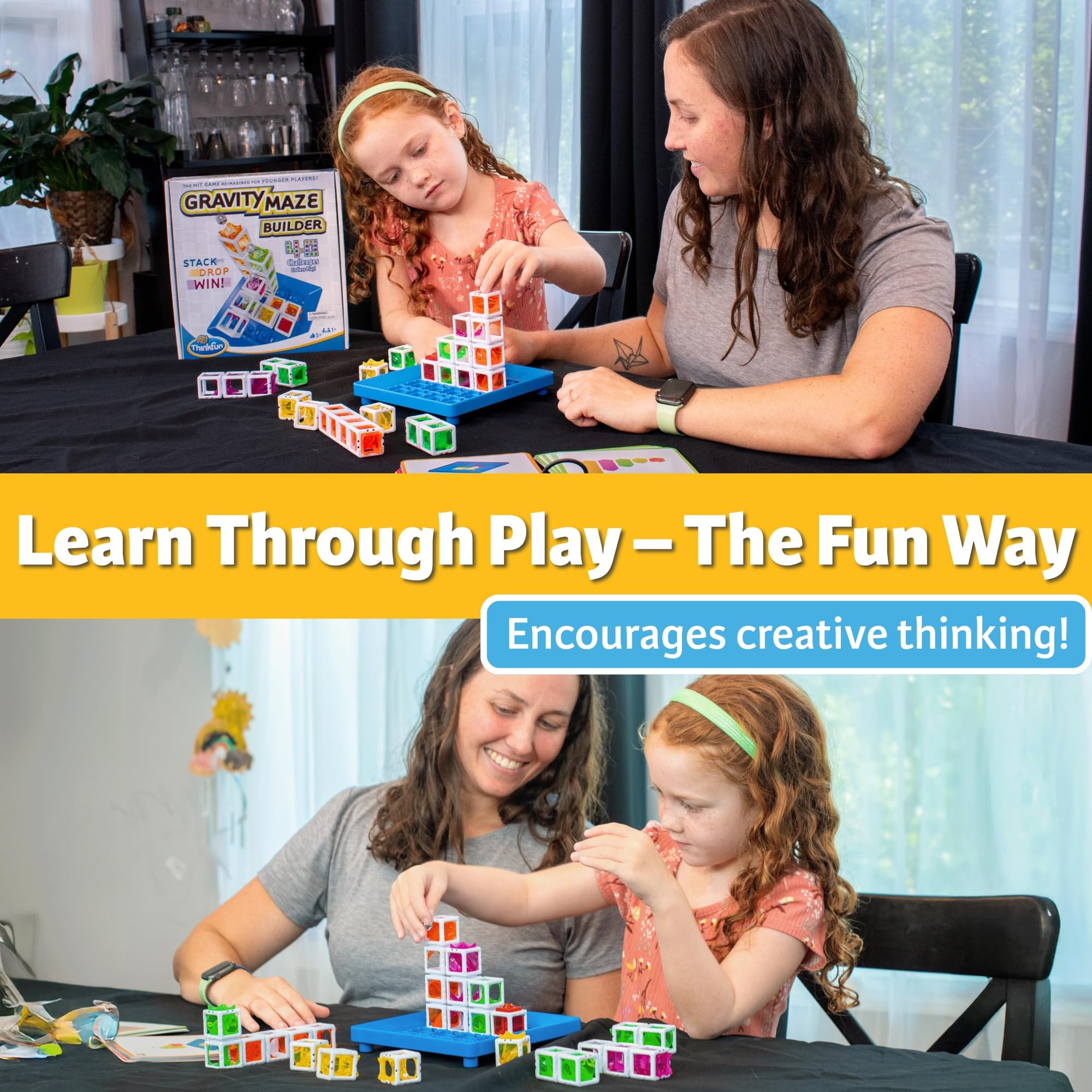 ThinkFun Gravity Maze Builder for Kids 5 & Up - Logic Marble RunBrain Game - Hands-On Maze Design - Durable Child-Safe Materials - Develop Spatial Reasoning & Critical Thinking - MESH Accredited