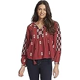 Ella Moss Women's Marths Ballooned Sleeve Peasant Top
