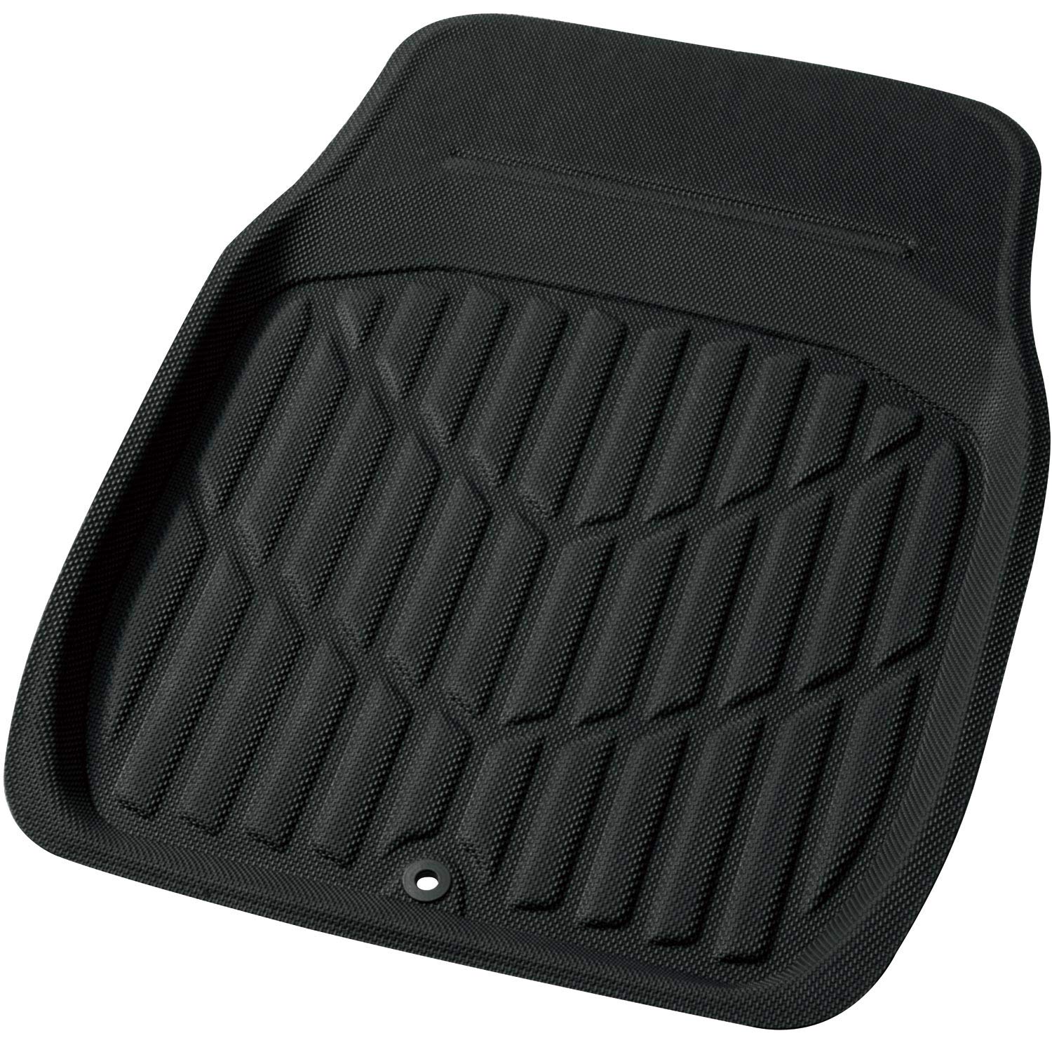 ボンフォーム(BONFORM) カーマット エックスギア 軽/普通車 フロント 1枚 防水 丸洗いOK ズレ防止加工 48x65cm ブラック 6448-01BK商品画像