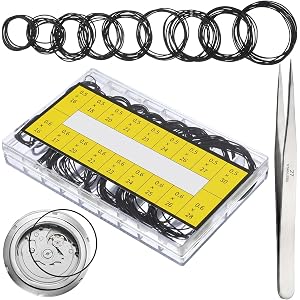 210Pcs O Ring Watch Gasket Kit Rubber Sealing Ring Watch Back Gasket