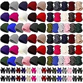 Yunsailing 96 Pcs Winter Beanie Hat Gloves Scarf Set Bulk for Snow Homeless Knit Skull Cap Fleece Neck Warmer for Adult