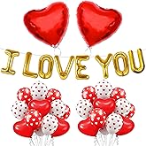 KatchOn, Large I Love You Balloons Set - Pack of 37 | Red Heart Balloons | Valentines Balloons for Valentines Day Decorations | Love Balloons for Valentines Décor
