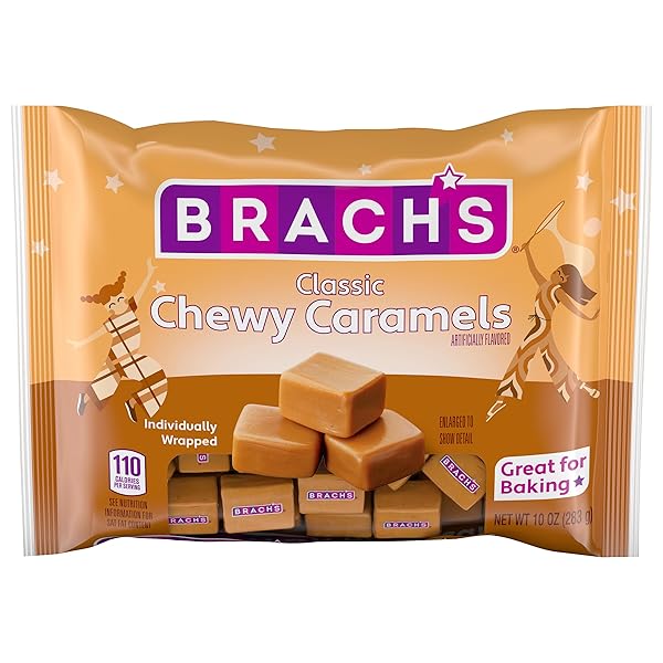 BRACH’S CLASSIC CHEWY CARAMELS, BAKING CARAMELS,10 OUNCE BAG