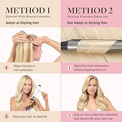 GOO GOO Clip in Hair Extensions Real Human