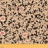 Erosebridal Vintage Floral Fabric by The Yard 3 Yards | Antique Florwers Leaves Upholstery Fabric Retro Geometric Print Decorative Fabric Rustic Farmhouse DIY Material,Not Stretchy