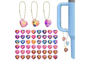 BABORUI 101Pcs Letter Charms Silicone Molds with Hole, Alphabet Number Constellation Resin Molds Silicone Compatible with Stanley Tumbler Handle, DIY Epoxy Resin Casting Mold for Stanley Accessories