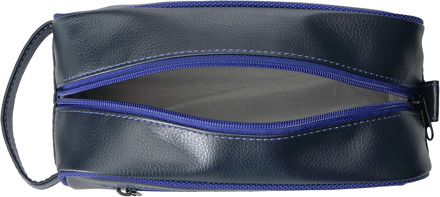 Nautica Men's Top Zip Travel Kit Toiletry Bag Organizer, royal blue, One Size: Clothing