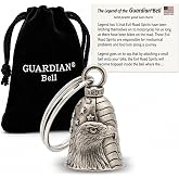 Guardian Bell Bald Eagle Good Luck Bell w/Keyring &amp; Black Velvet Gift Bag | Motorcycle Bell | Lead-Free Pewter | Good Luck Gift to Friends &amp; Family | Bike Bell | Made in USA