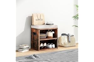 SOOHOW Small Shoe Bench for Entryway Shoe Bench with Cushion Shoe Bench with Storage and Seating,Small Bench Seat Entryway Shoe Rack with Bench,Small Shoe Bench Entryway Shoe Bench Small RBR