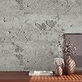 VaryPaper Cracked Concrete Wallpaper Peel and Stick Light Grey Limewash Wallpaper for Bedroom Bathroom Removable Self Adhesive Vinyl Wall Paper Cement Contact Paper for Countertops Walls 15.7" x 78.7"