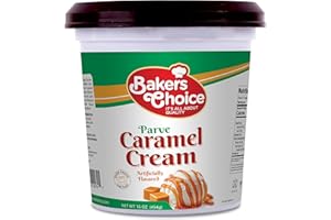 BAKER'S CHOICE Premium Caramel Spread, 16 oz. - Caramel Cream Pastry Filling and Topping - Dairy Free, Kosher