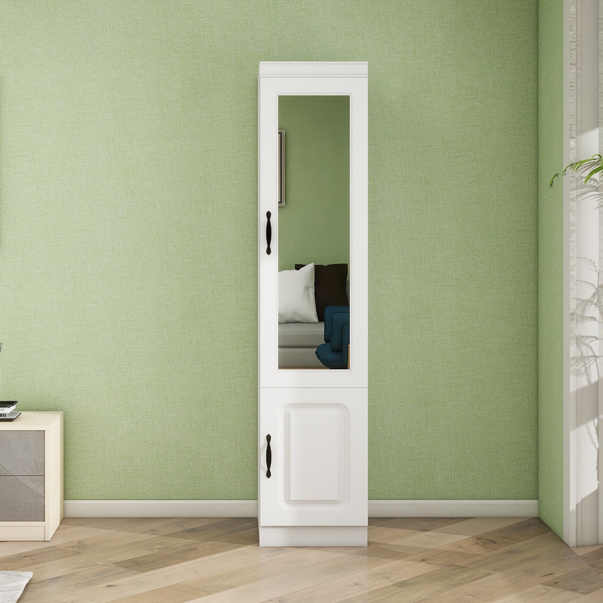 Photo 1 of ** Stock Picture for reference only ** Wardrobe Closet with Mirror and Single Door White