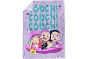 Jay Franco Kpop Demon Hunters Kids Plush Throw Blanket – Ultra Soft Cozy 50 x 60 Inch Plush Fleece for Bed, Couch, Sofa, Home Décor, Official Licensed, Purple - Kpop Demon Hunters