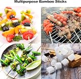 NadaKin 200 PCS Natural Bamboo Skewers 25 cm for BBQ Kabobs Appetizers view 7