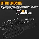 EVO Fitness Ankle Straps Padded Cable Machine for Glute Training Matt Black view 4