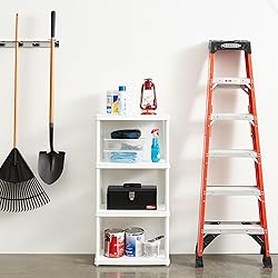 Gracious Living 4 Shelf Fixed Height Solid Light