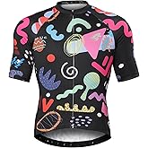 LAMEDA Men's Cycling Jersey Breathable Lightweight Bike Jersey for Men Cycling Short Sleeve Elastic Road Bike Shirt