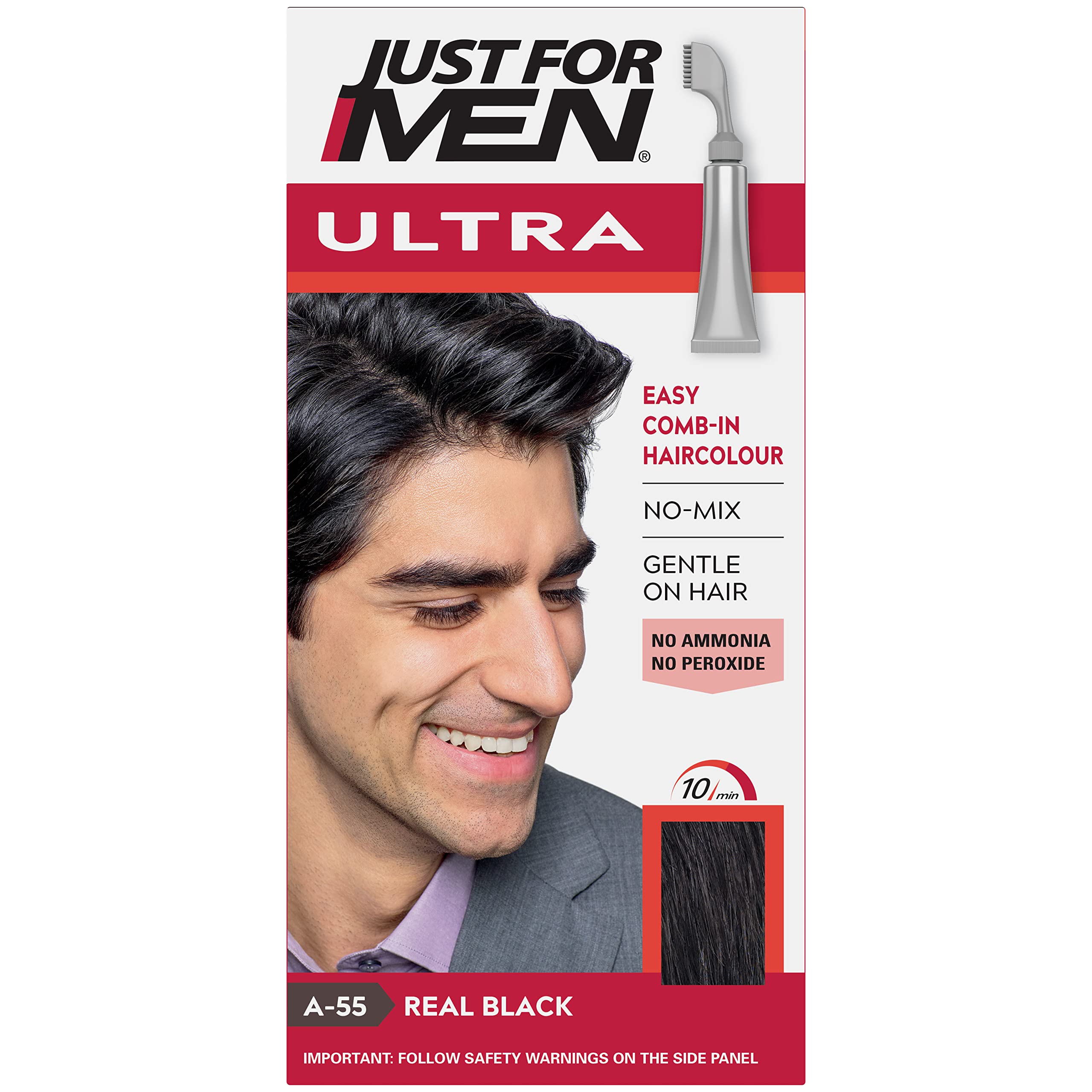 Just for Men Ultra, Hair Colour Dye, A55 Real Black