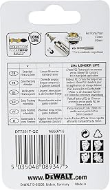 DEWALT DT7391TQZ 50mm PZ2 IR Torsion Bits Pack of 5 view 3