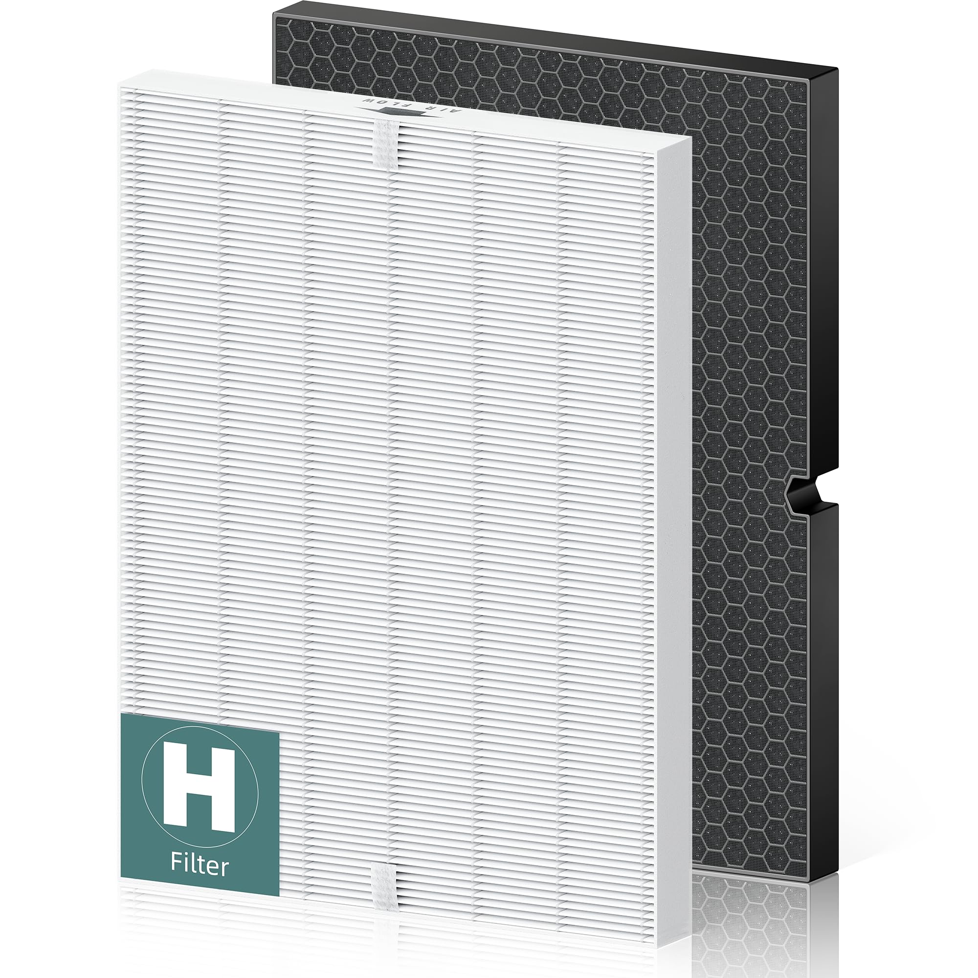 Photo 1 of 116130 Replacement Filter H for Winix 5500-2 AM80 Plasmawave Air Purifier, True HEPA Filter and Activated Carbon Filter Combo Pack, 1 Set