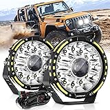 Auxbeam 360-PRO Series Round LED Offroad Lights, 7 Inch 230W Round Driving Lights LED Light Bar, 33332LM Spot Flood Combo Off