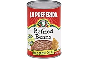 La Preferida Refried Beans Green Chiles, 16-Ounce (Pack of 12)